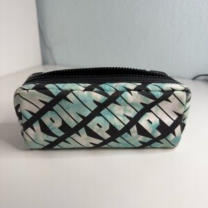 Victoria's Secret PINK Black and Teal Cosmetic Pouch